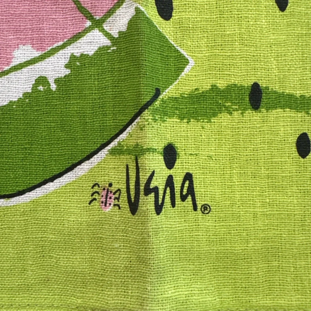 Vera Neumann Kitchen Towel Watermelon Slices Green Summer Fruit Pattern